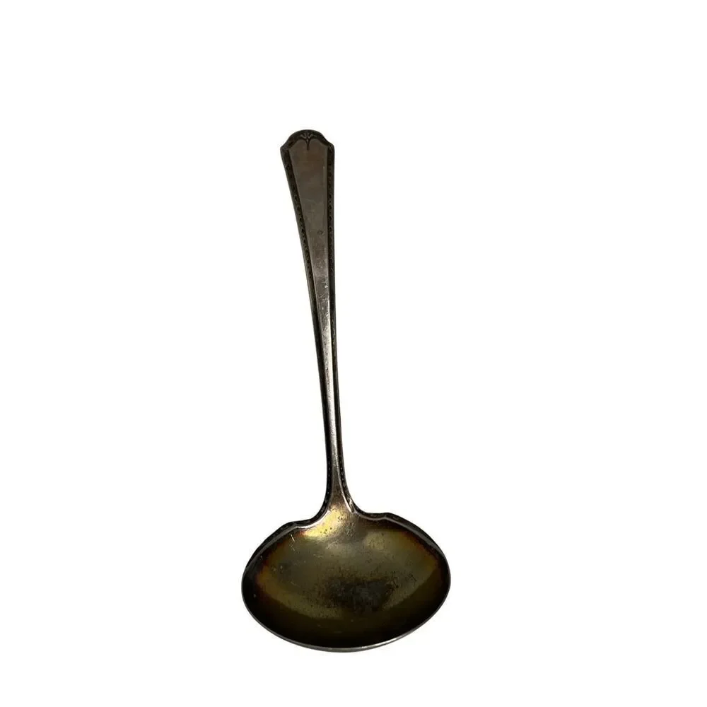 Vintage Algonquin Silver Plate Ladle Spoon Ornate Handle Serving Piece